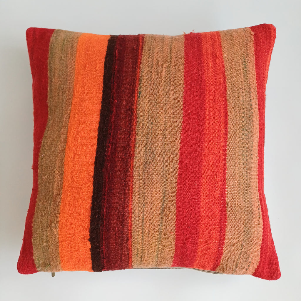Moroccan Handmade Multicoloured Rug Cushion Cover 20''x20'' / 50x50 CM