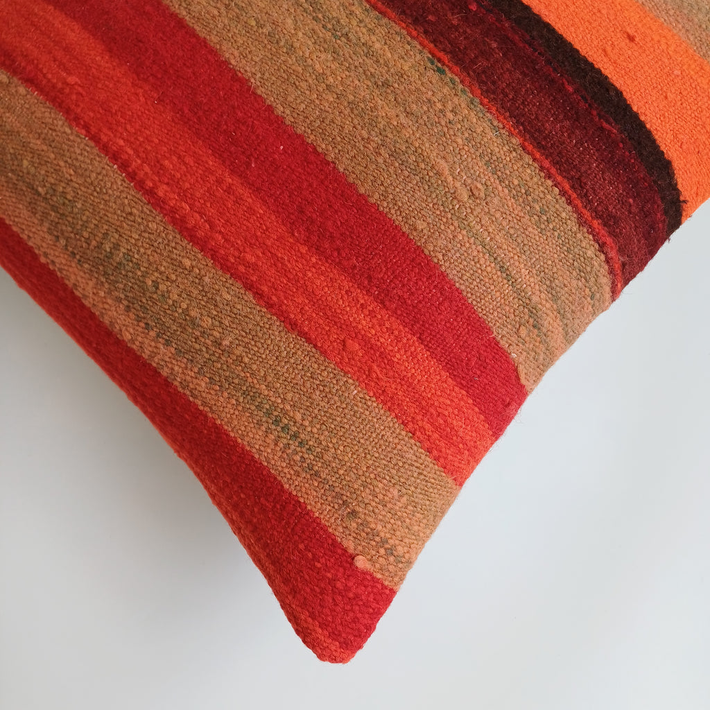 Moroccan Handmade Multicoloured Rug Cushion Cover 20''x20'' / 50x50 CM