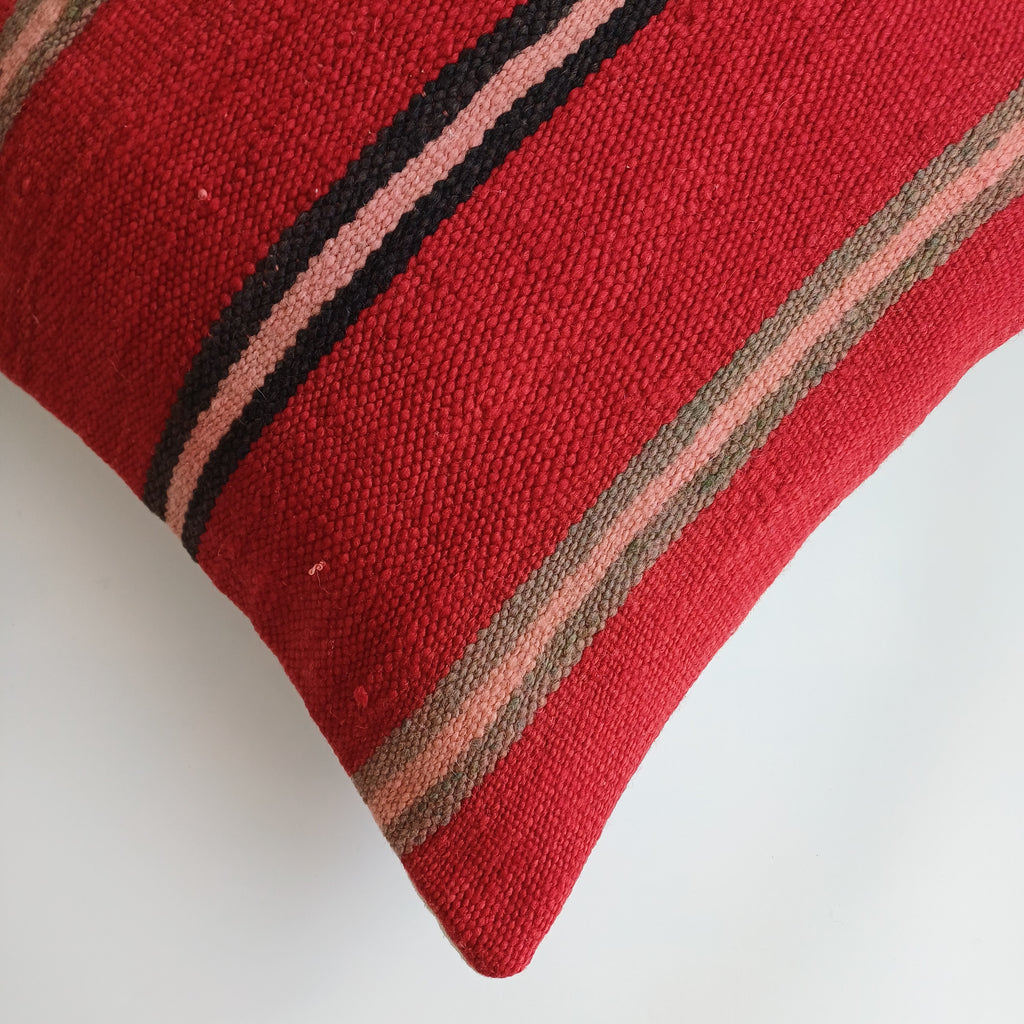 Moroccan Handmade Multicoloured Rug Cushion Cover 20''x20'' / 50x50 CM