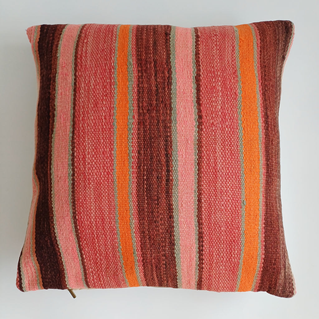 Moroccan Handmade Multicoloured Rug Cushion Cover 20''x20'' / 50x50 CM