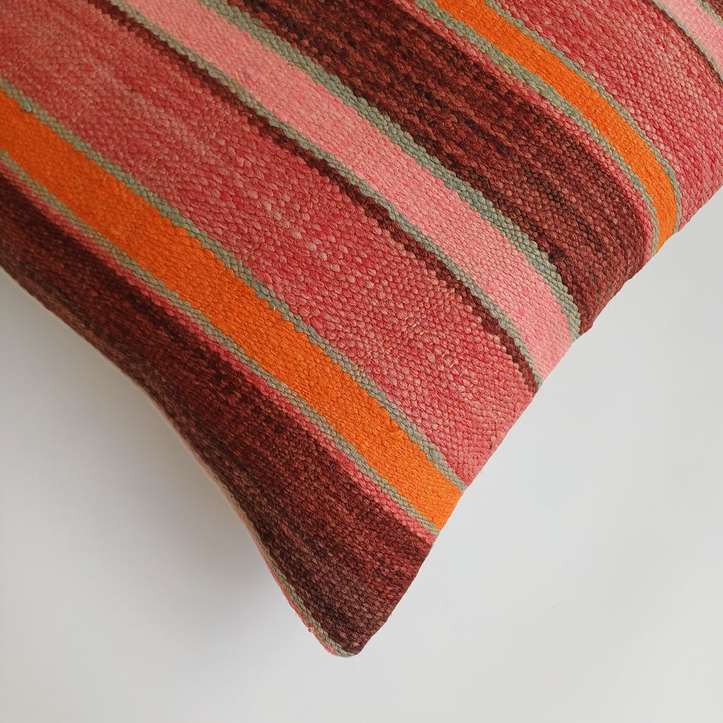 Moroccan Handmade Multicoloured Rug Cushion Cover 20''x20'' / 50x50 CM