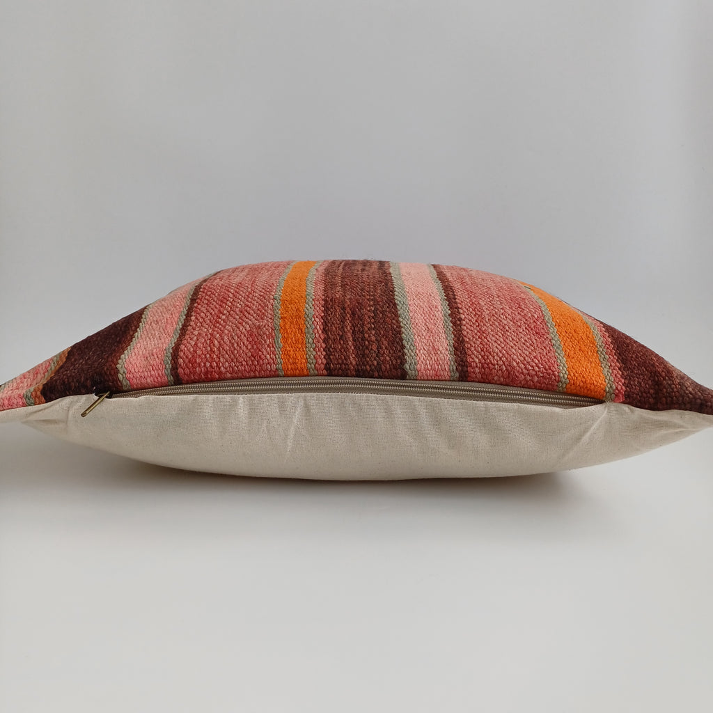 Moroccan Handmade Multicoloured Rug Cushion Cover 20''x20'' / 50x50 CM