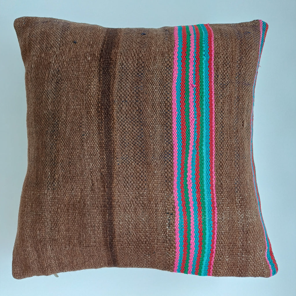 Moroccan Handmade Multicoloured Rug Cushion Cover 20''x20'' / 50x50 CM