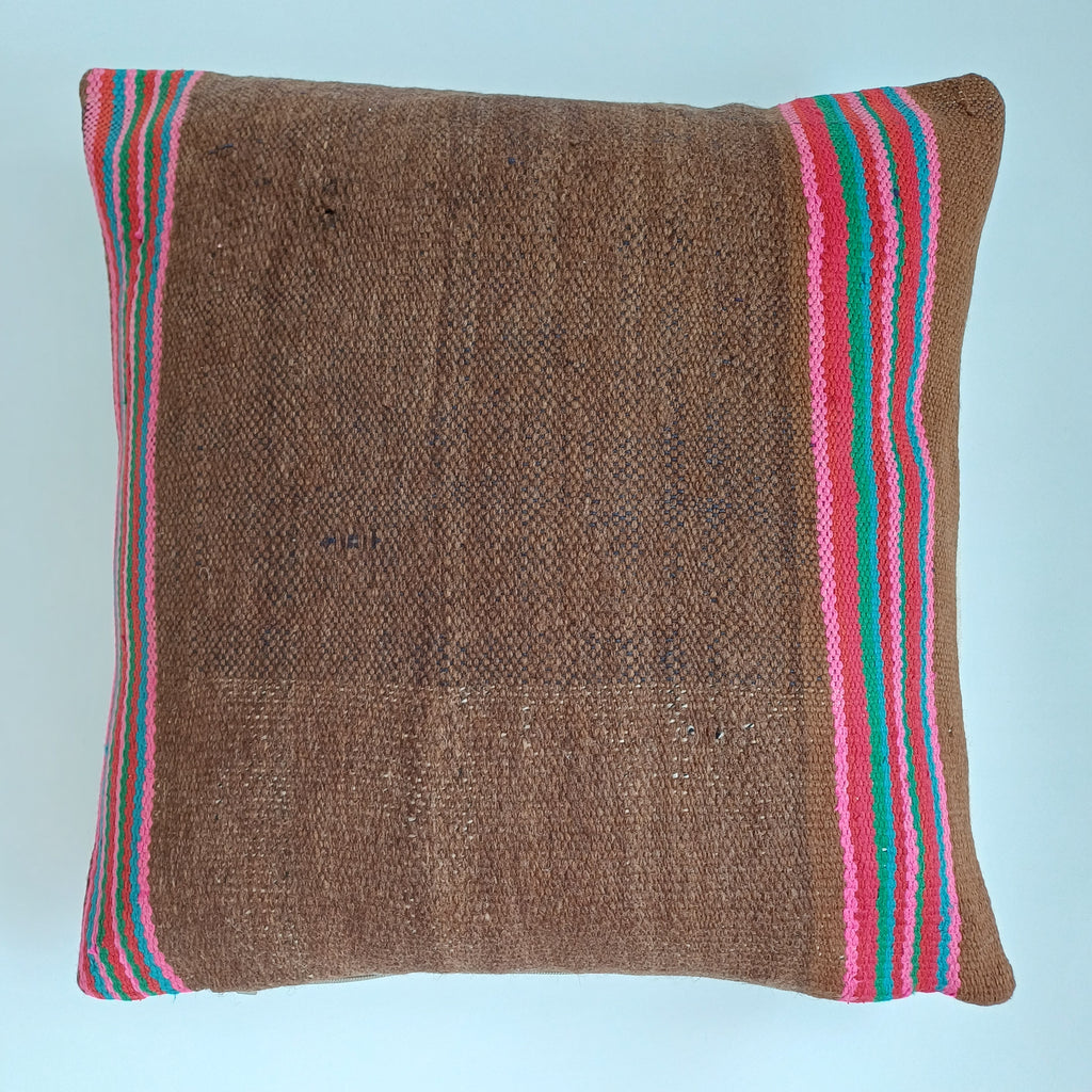 Moroccan Handmade Multicoloured Rug Cushion Cover 20''x20'' / 50x50 CM
