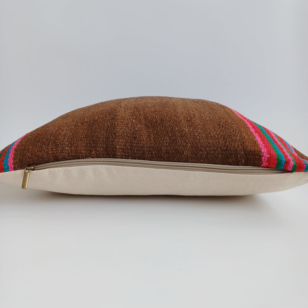 Moroccan Handmade Multicoloured Rug Cushion Cover 20''x20'' / 50x50 CM