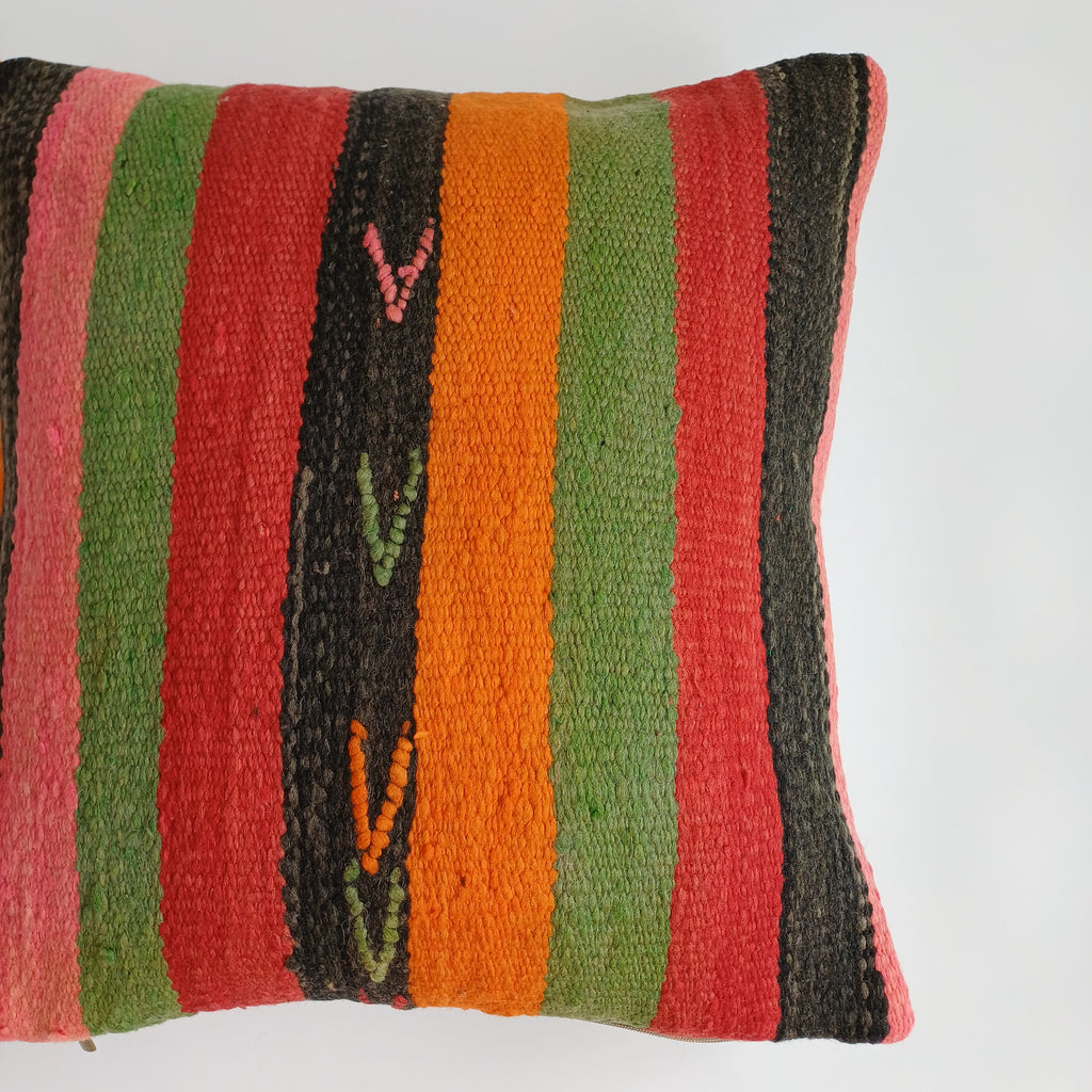 Moroccan Handmade Multicoloured Rug Cushion Cover 20''x20'' / 50x50 CM