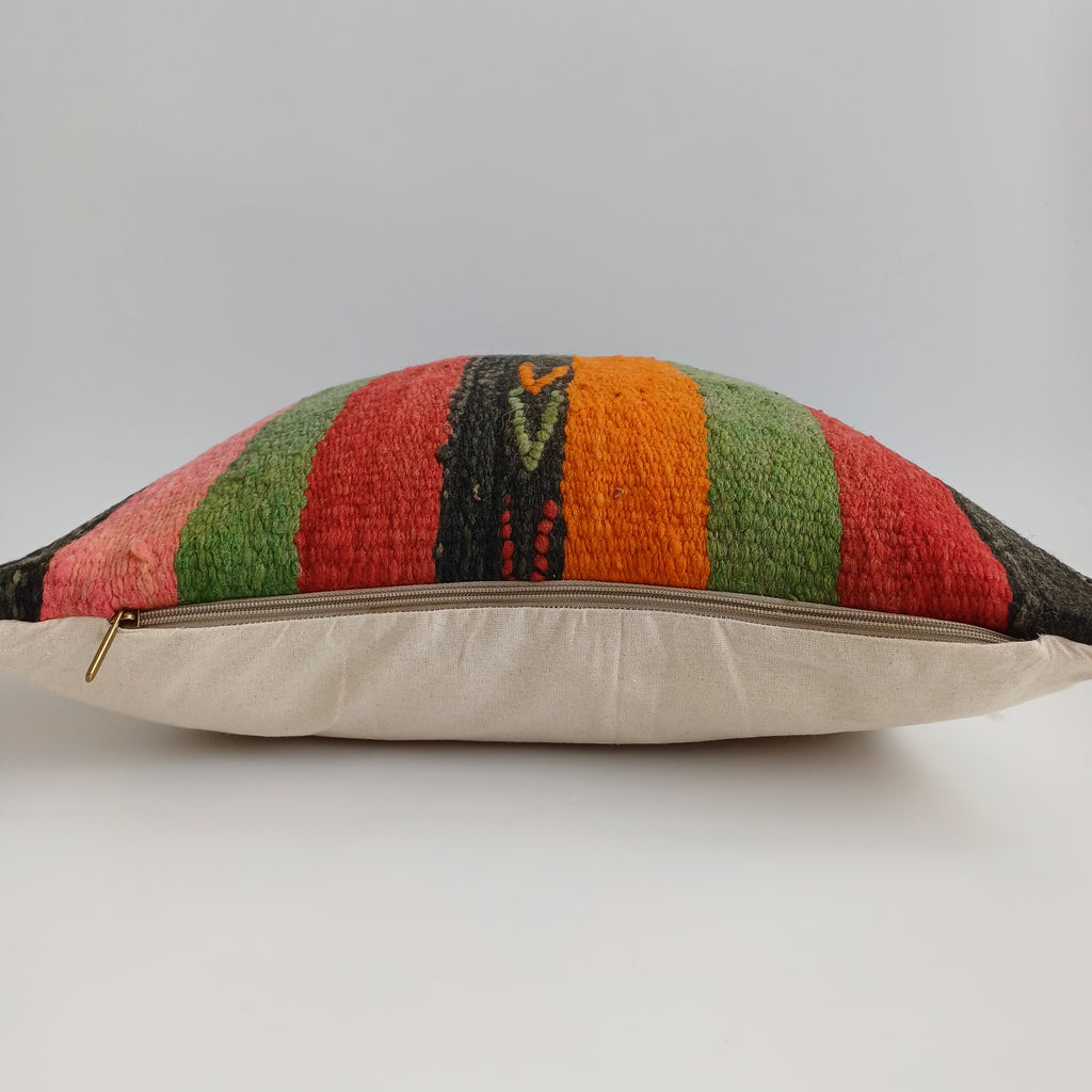 Moroccan Handmade Multicoloured Rug Cushion Cover 20''x20'' / 50x50 CM
