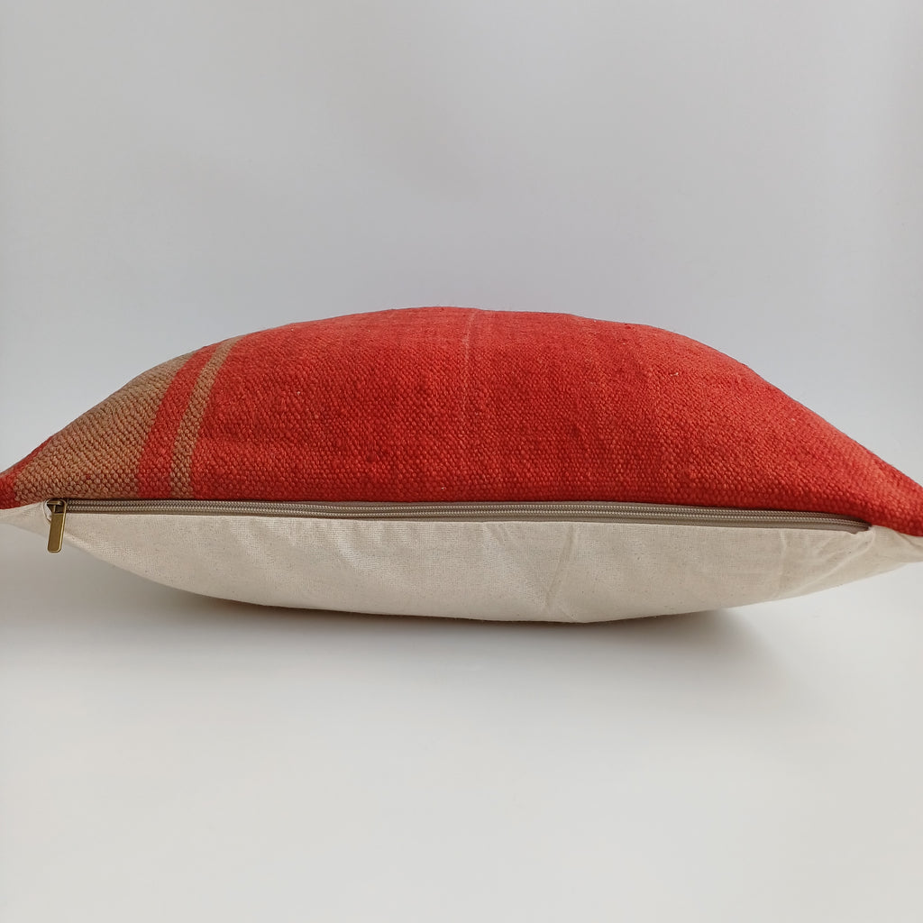 Moroccan Handmade Red Rug Cushion Cover 20''x20'' / 50x50 CM