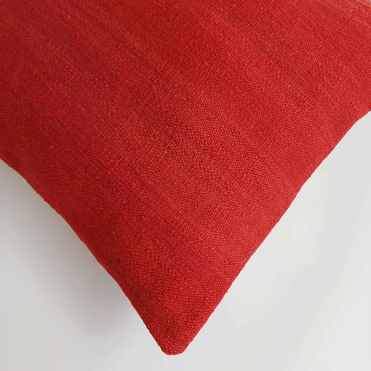Moroccan Handmade Red Rug Cushion Cover 20''x20'' / 50x50 CM