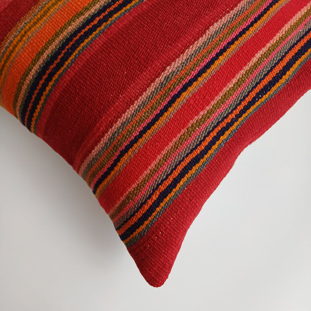 Moroccan Handmade Multicoloured Rug Cushion Cover 20''x20'' / 50x50 CM