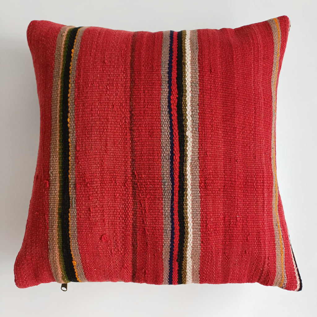 Moroccan Handmade Multicoloured Rug Cushion Cover 20''x20'' / 50x50 CM
