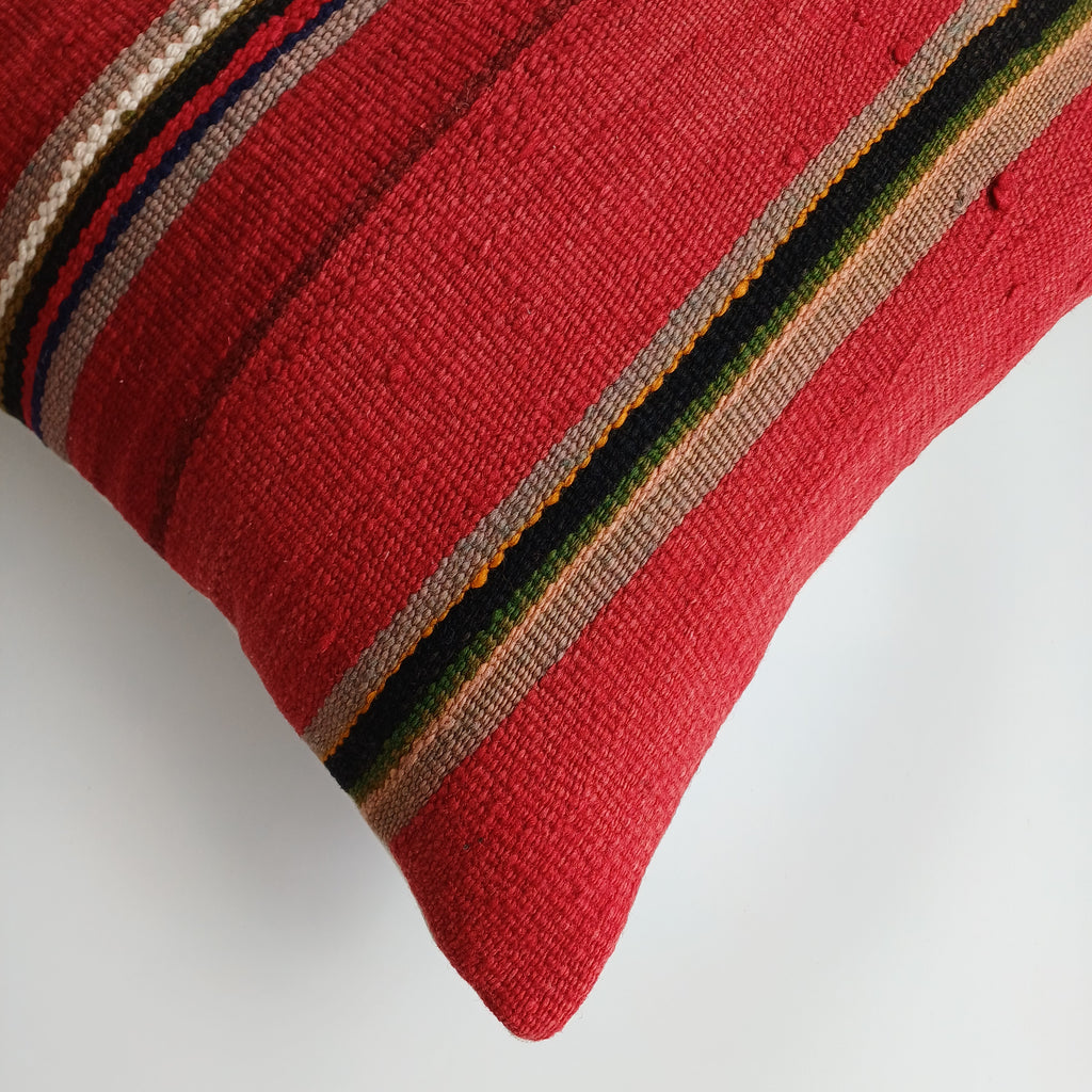 Moroccan Handmade Multicoloured Rug Cushion Cover 20''x20'' / 50x50 CM