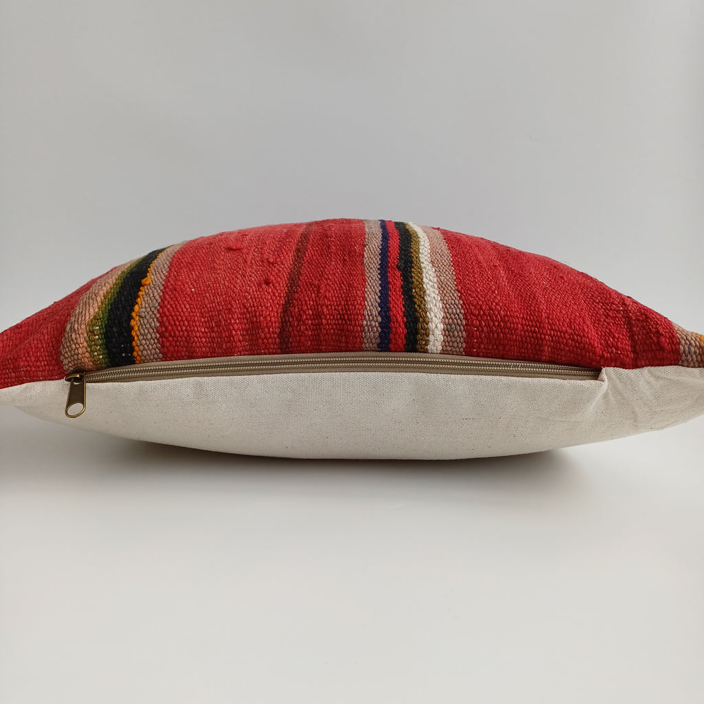 Moroccan Handmade Multicoloured Rug Cushion Cover 20''x20'' / 50x50 CM