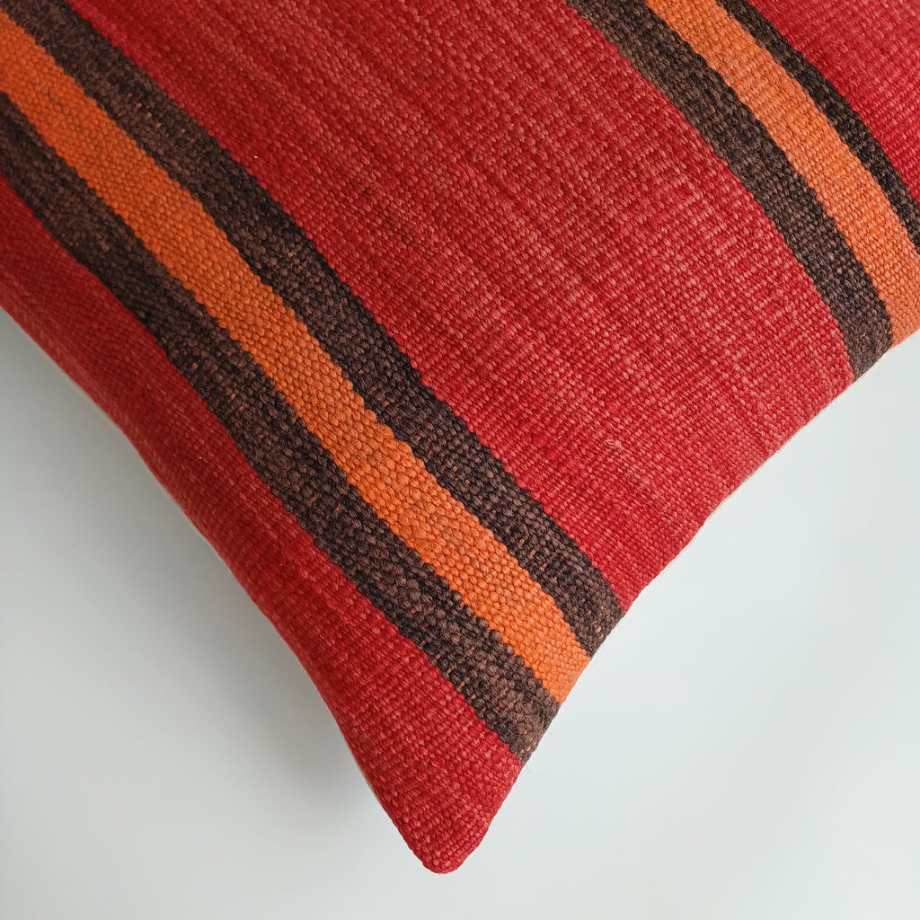 Moroccan Handmade Multicoloured Rug Cushion Cover 20''x20'' / 50x50 CM