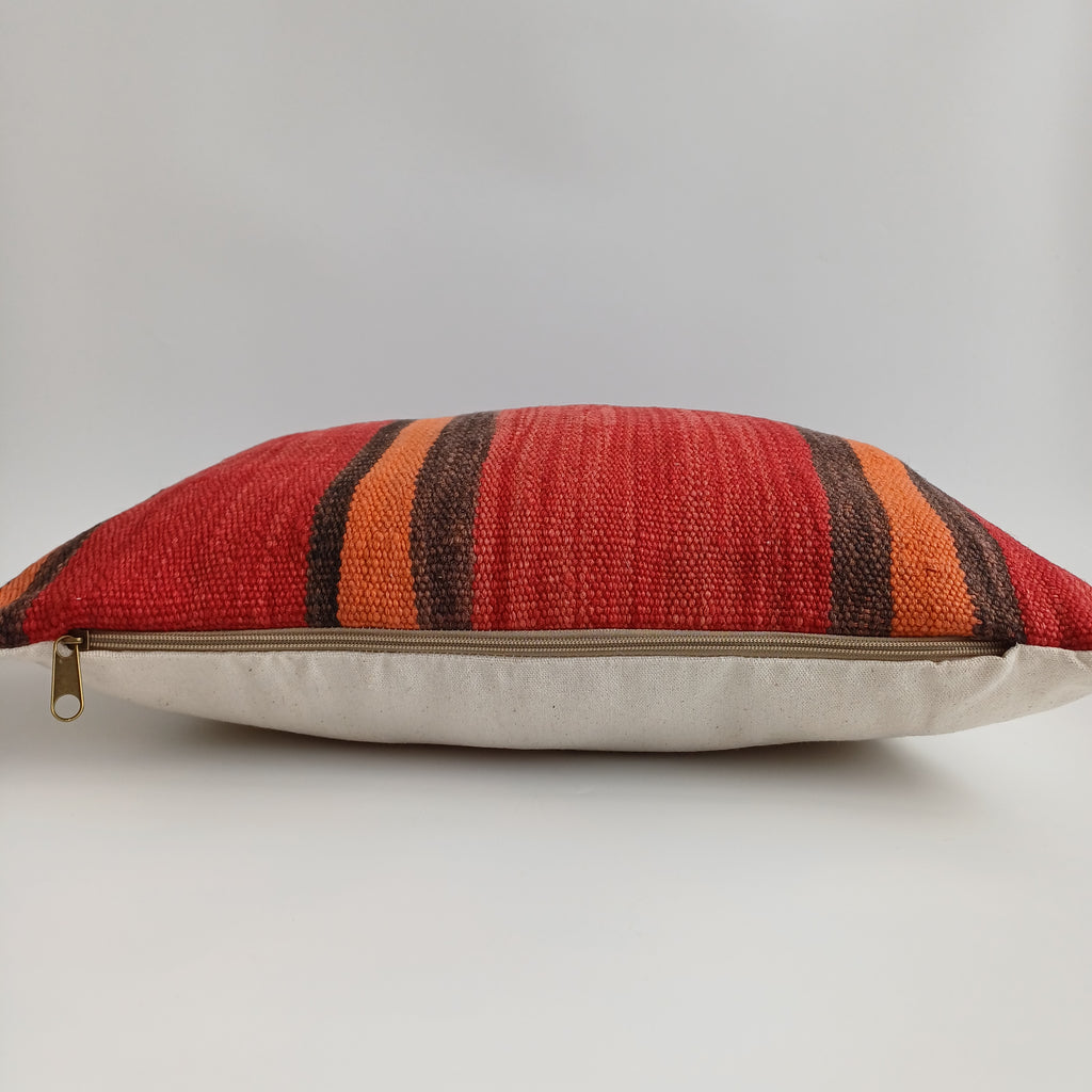Moroccan Handmade Multicoloured Rug Cushion Cover 20''x20'' / 50x50 CM