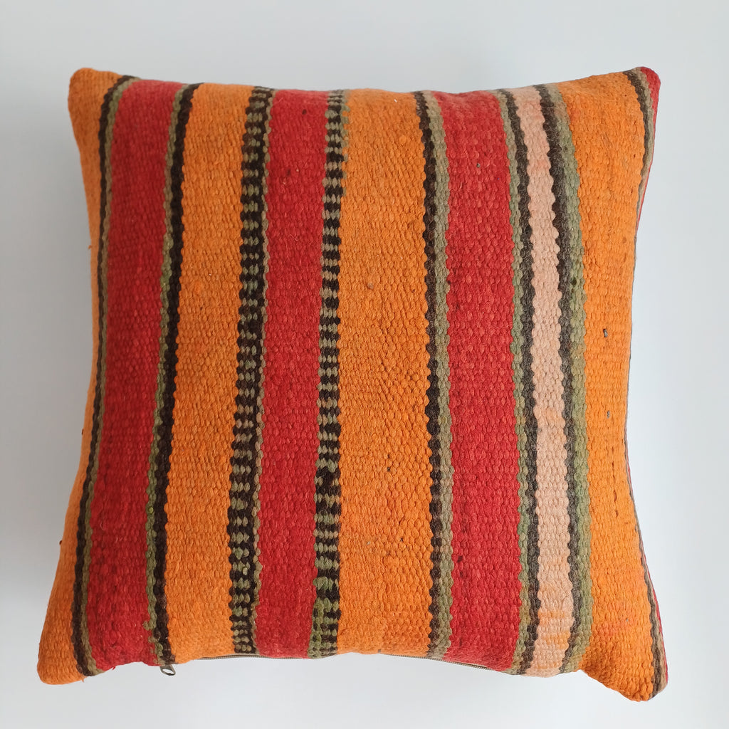 Moroccan Handmade Multicoloured Rug Cushion Cover 19''x19'' / 47x47 CM
