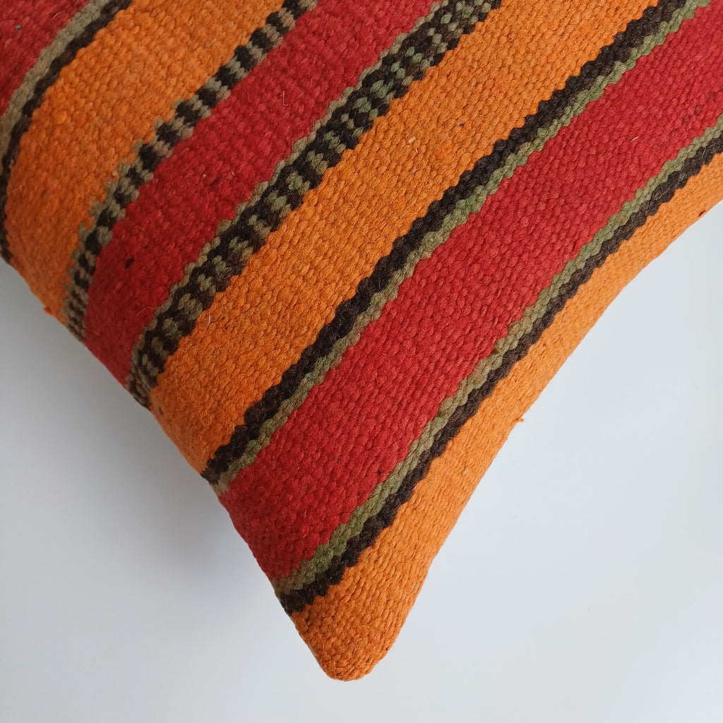 Moroccan Handmade Multicoloured Rug Cushion Cover 19''x19'' / 47x47 CM