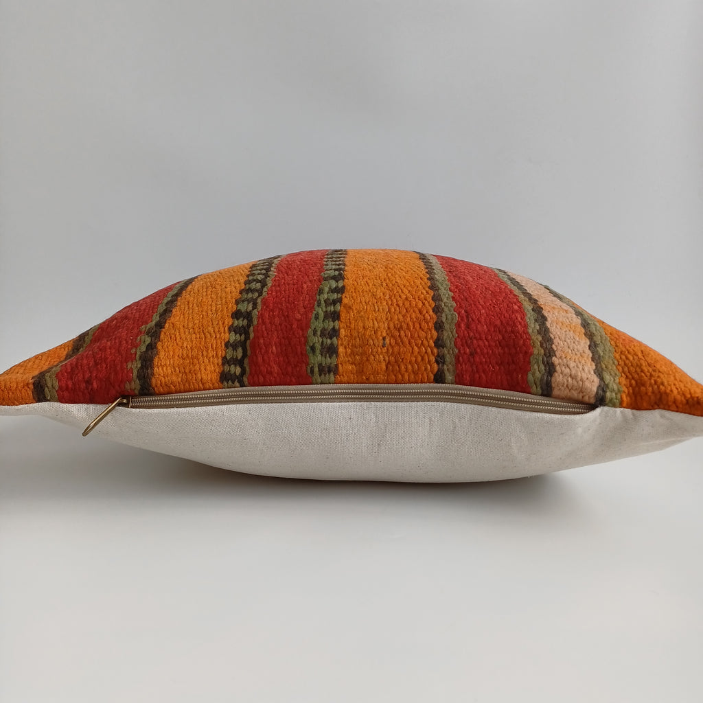 Moroccan Handmade Multicoloured Rug Cushion Cover 19''x19'' / 47x47 CM
