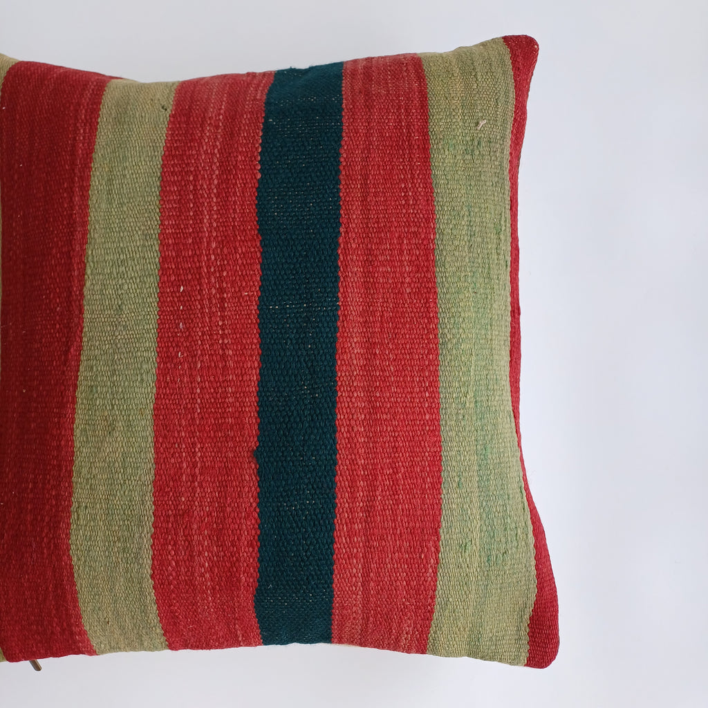 Moroccan Vintage Handmade Multicoloured Rug Cushion Cover 20''x20'' / 50x50 CM