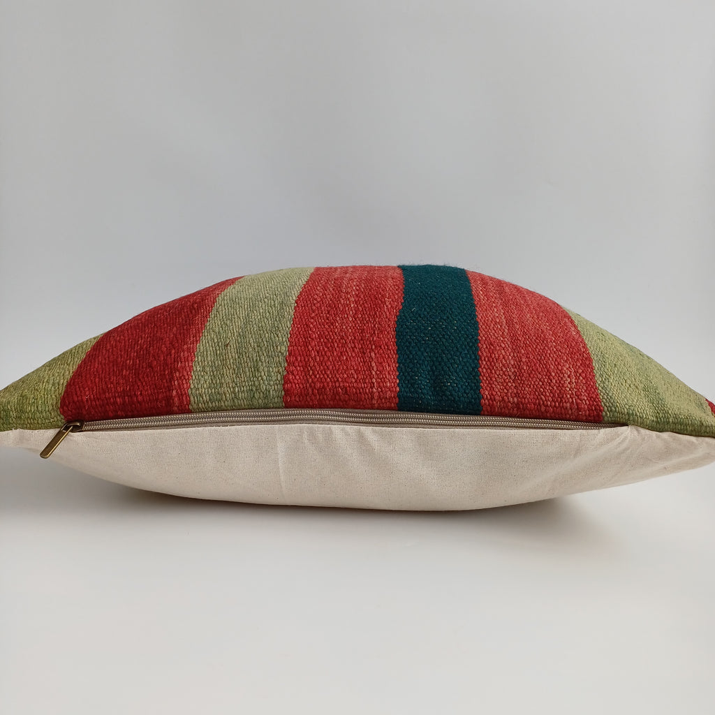 Moroccan Vintage Handmade Multicoloured Rug Cushion Cover 20''x20'' / 50x50 CM