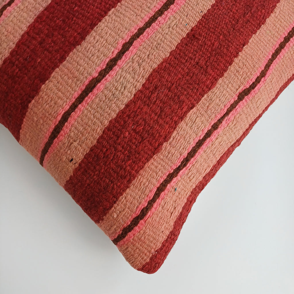 Moroccan Handmade Multicoloured Rug Cushion Cover 20''x20'' / 50x50 CM