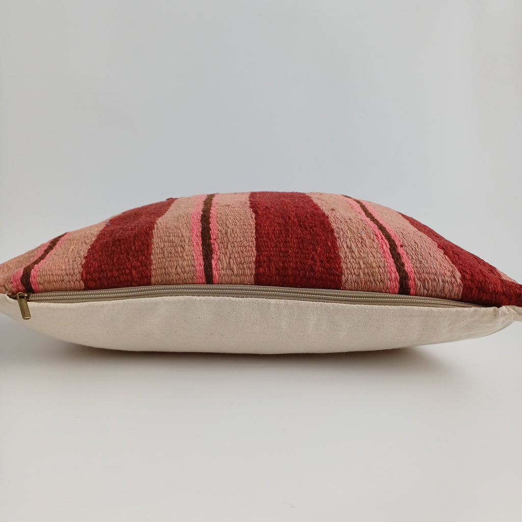 Moroccan Handmade Multicoloured Rug Cushion Cover 20''x20'' / 50x50 CM