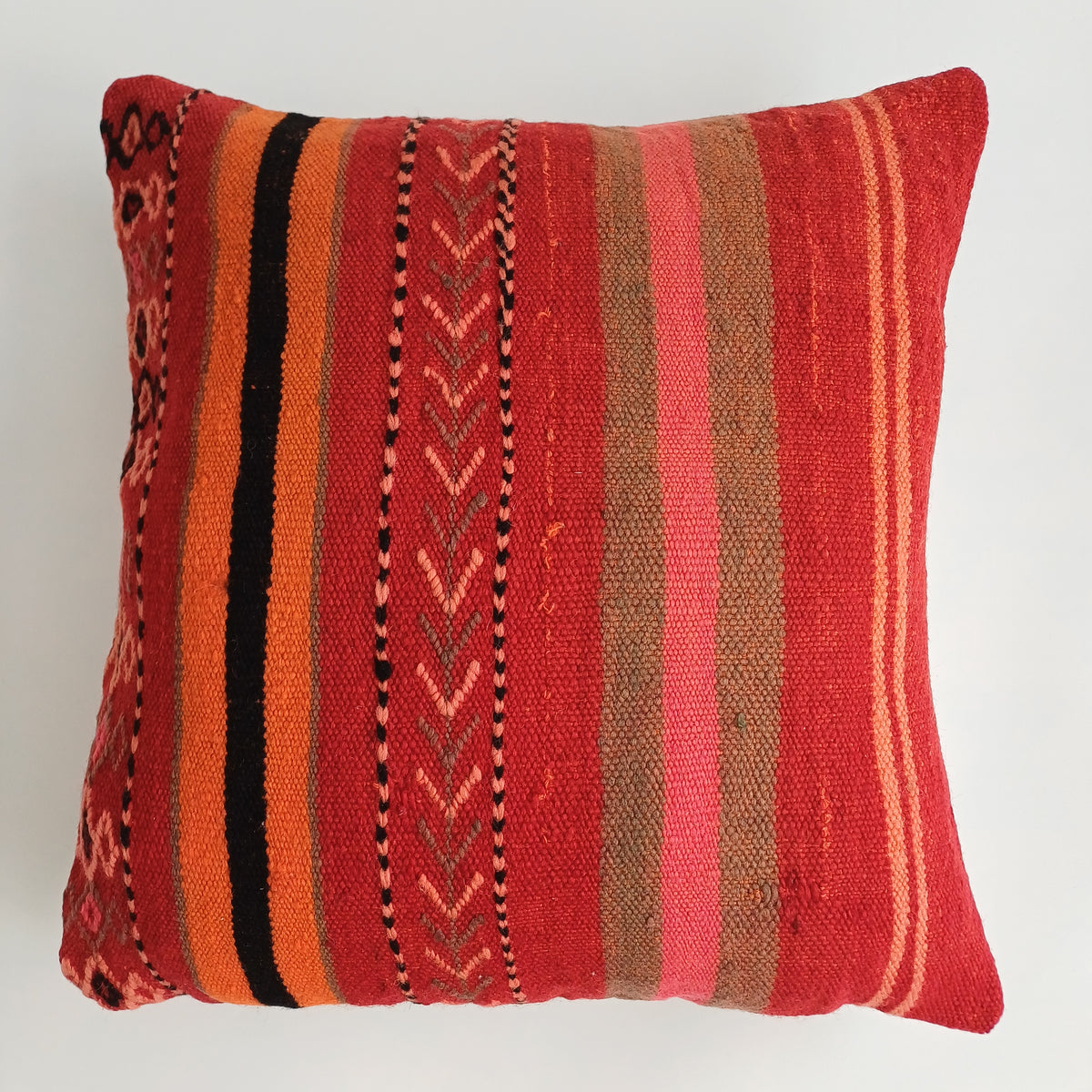 Moroccan Handmade Multicoloured Rug Cushion Cover 20''x20'' / 50x50 CM