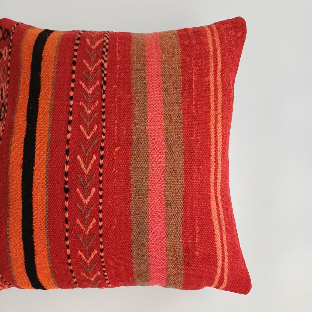 Moroccan Handmade Multicoloured Rug Cushion Cover 20''x20'' / 50x50 CM
