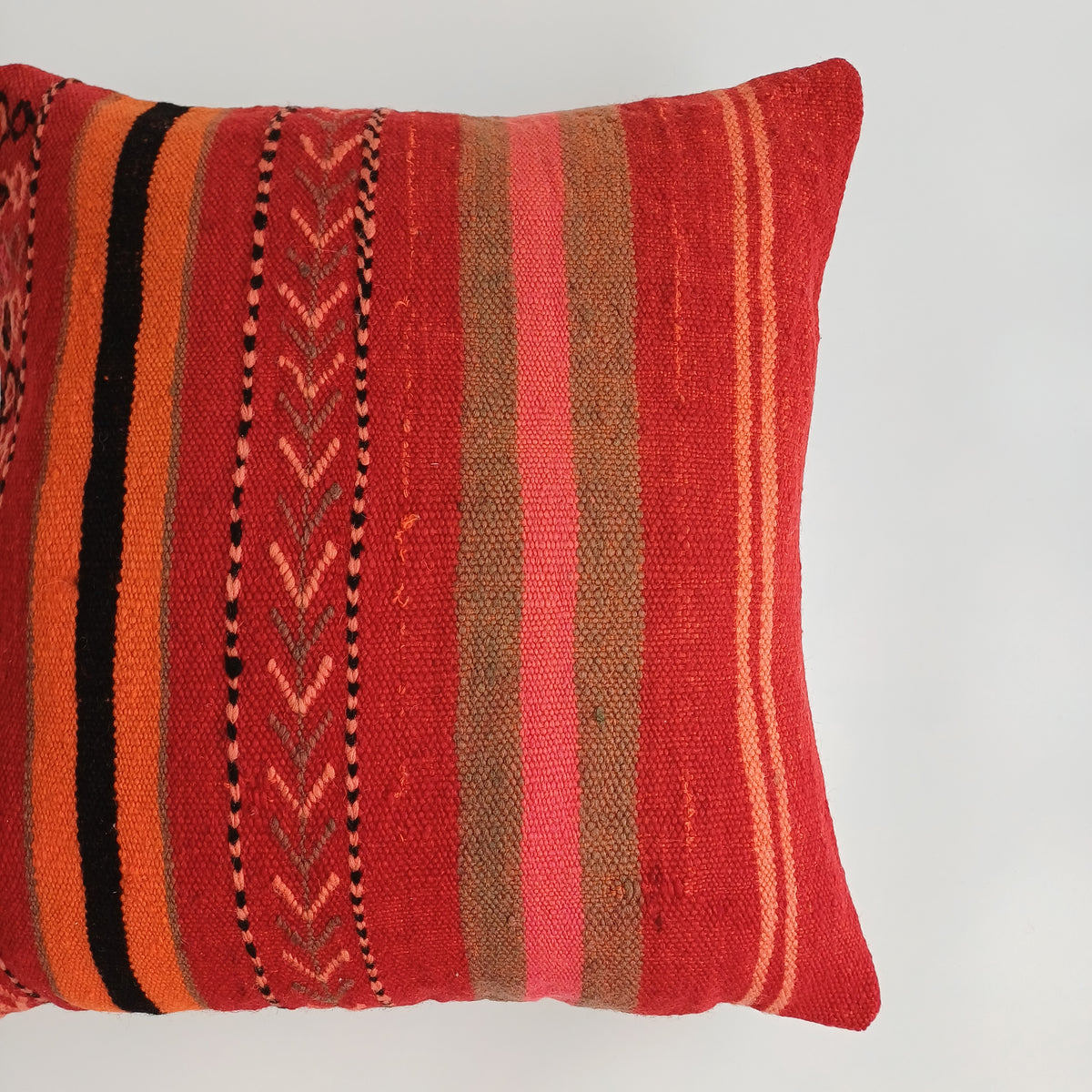 Moroccan Handmade Multicoloured Rug Cushion Cover 20''x20'' / 50x50 CM
