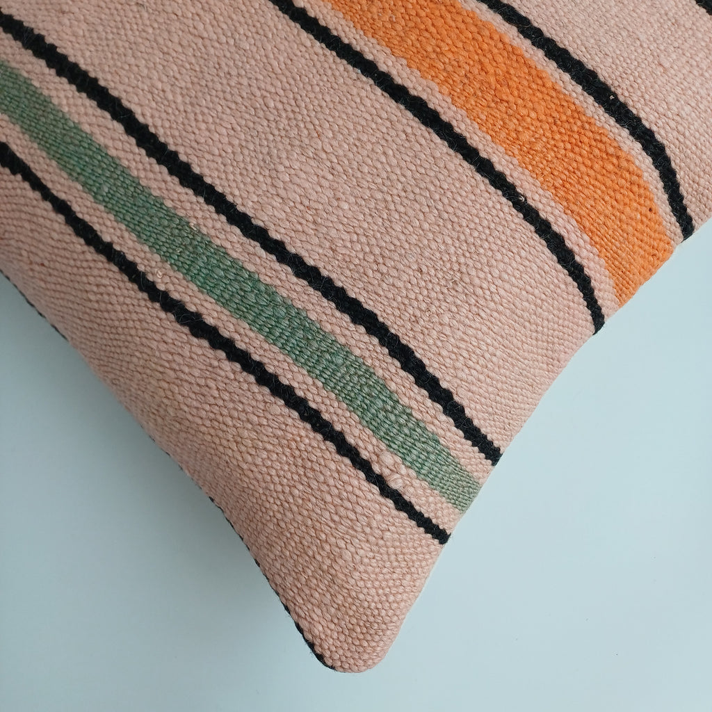 Moroccan Handmade Multicoloured Rug Cushion Cover 20''x20'' / 50x50 CM