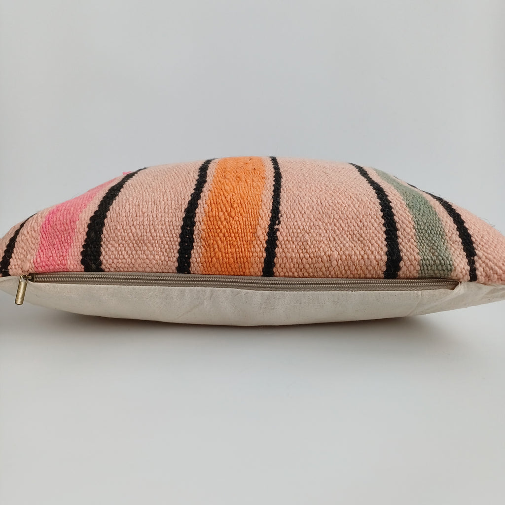 Moroccan Handmade Multicoloured Rug Cushion Cover 20''x20'' / 50x50 CM