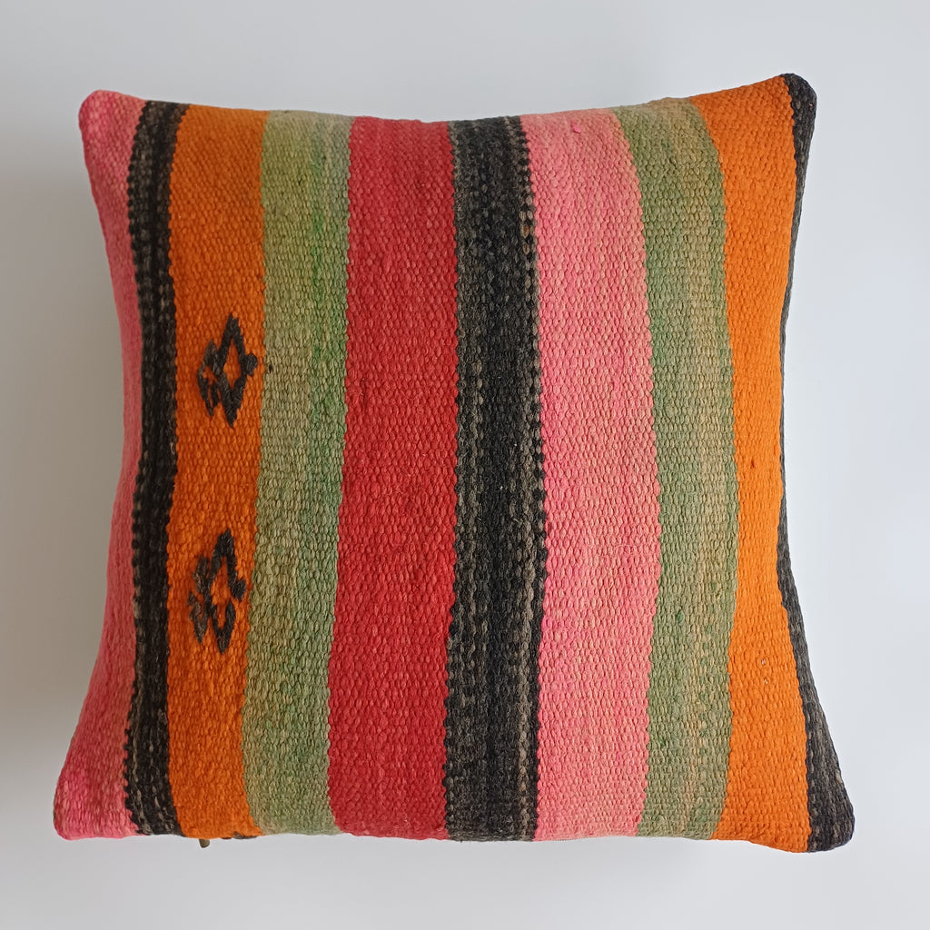 Moroccan Handmade Multicoloured Rug Cushion Cover 20''x20'' / 50x50 CM