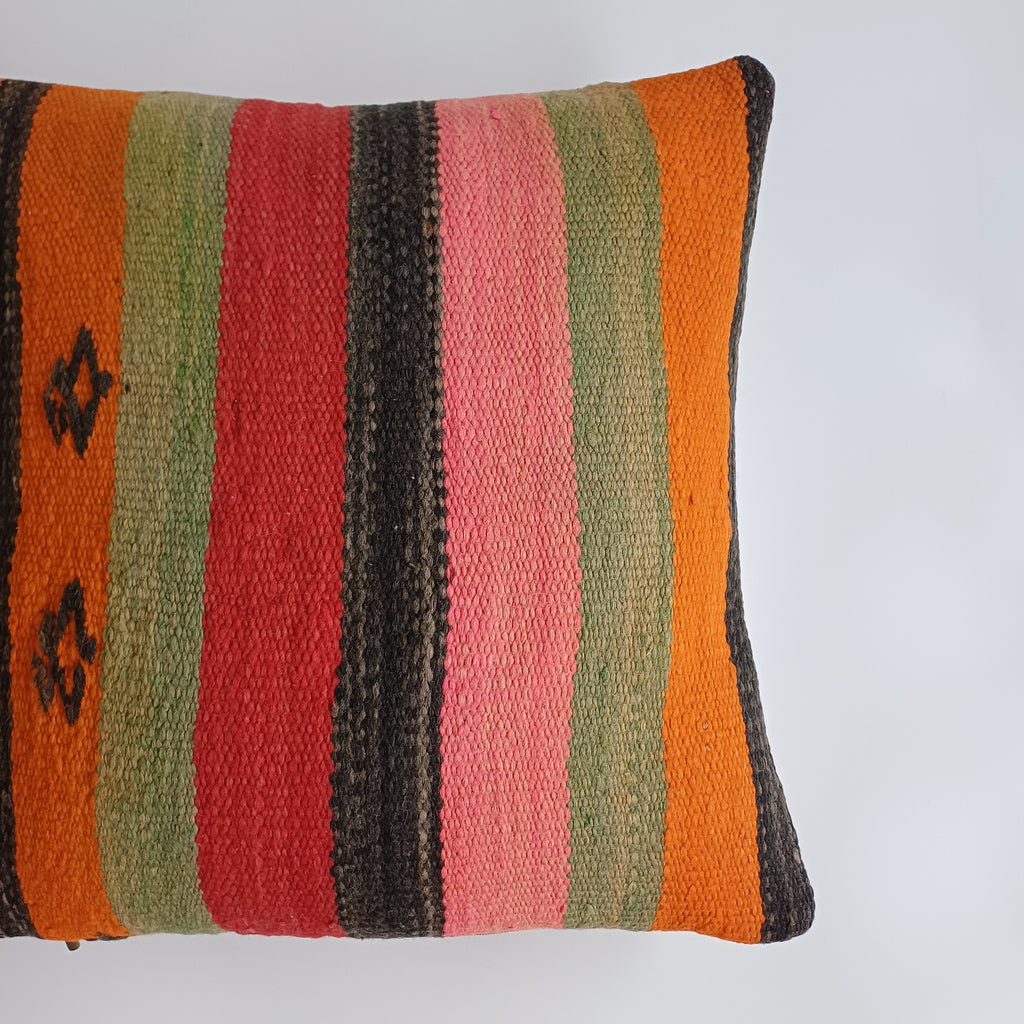 Moroccan Handmade Multicoloured Rug Cushion Cover 20''x20'' / 50x50 CM