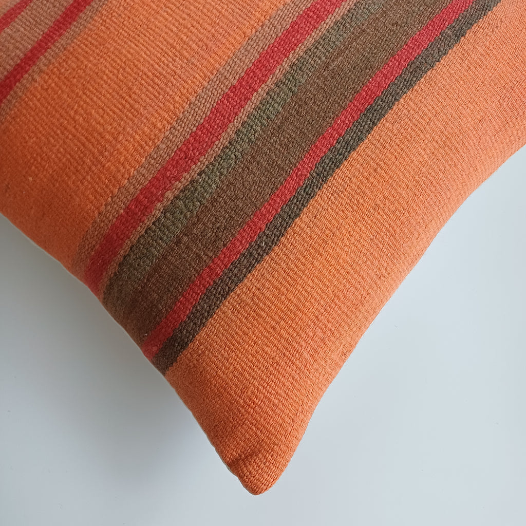 Moroccan Handmade Multicoloured Rug Cushion Cover 20''x20'' / 50x50 CM