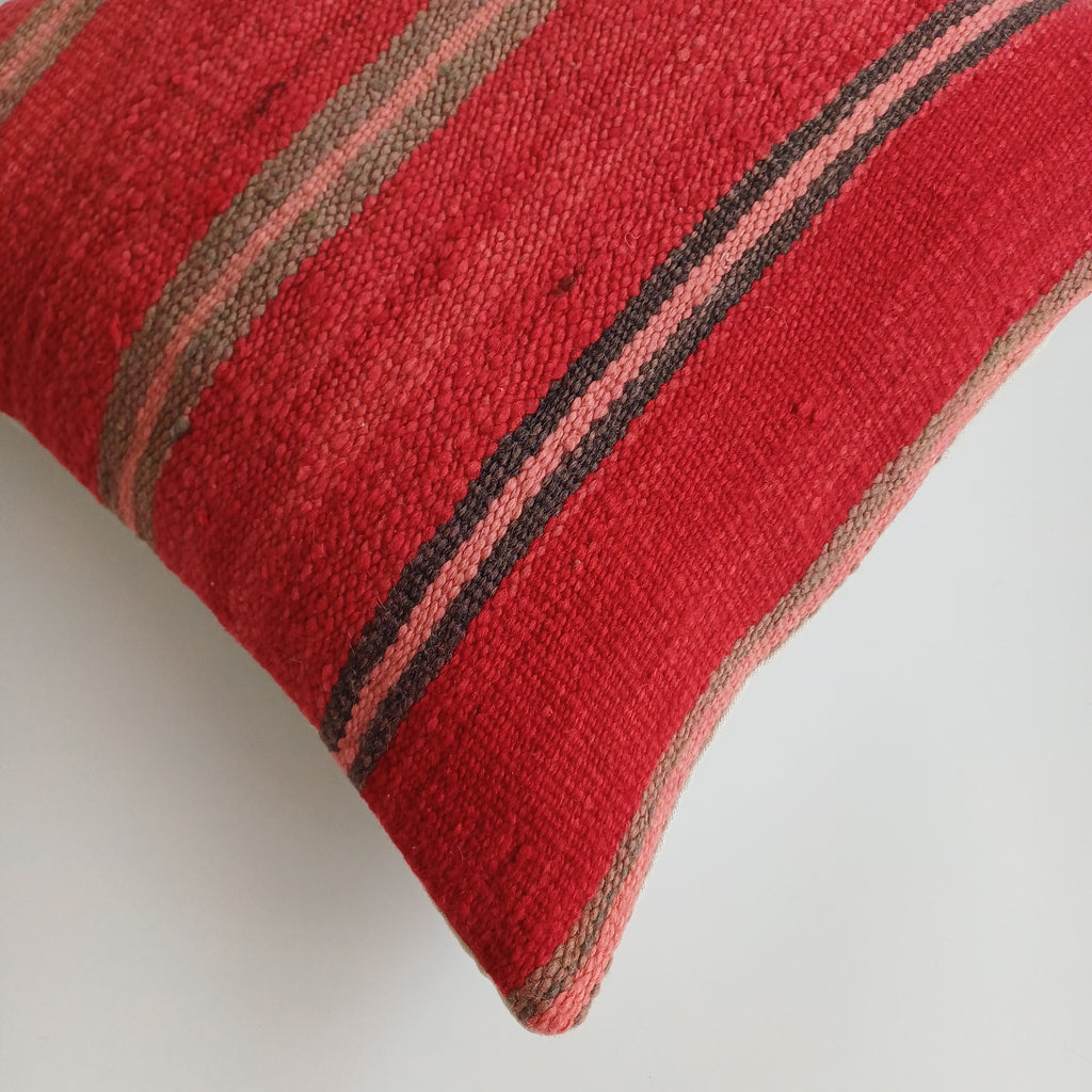 Moroccan Handmade Multicoloured Rug Cushion Cover 20''x20'' / 50x50 CM