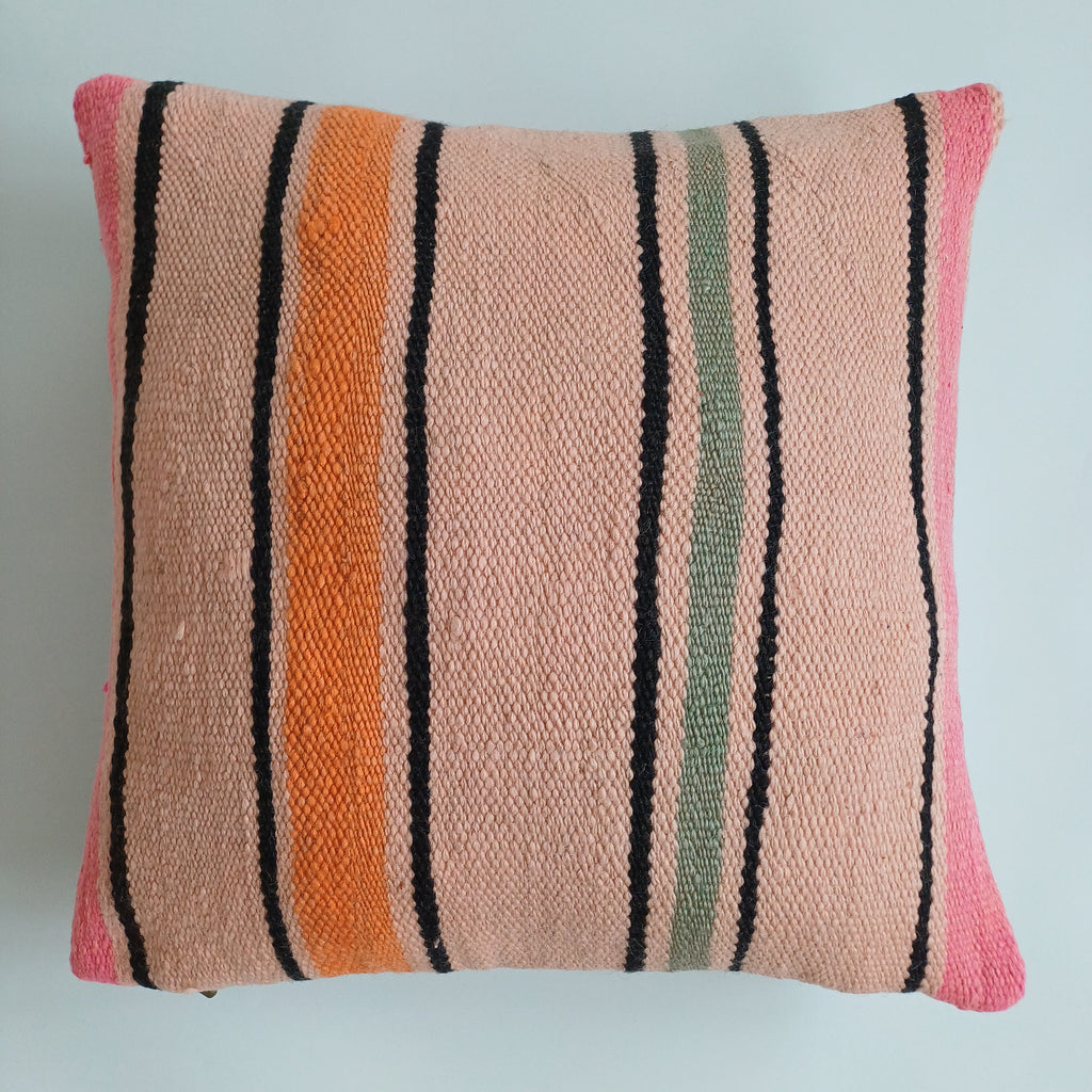 Moroccan Handmade Multicoloured Rug Cushion Cover 20''x20'' / 50x50 CM