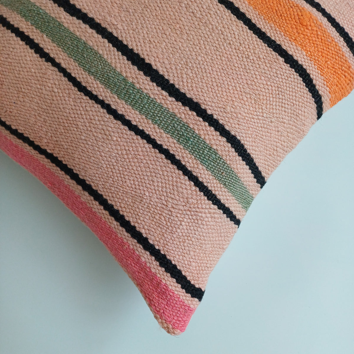 Moroccan Handmade Multicoloured Rug Cushion Cover 20''x20'' / 50x50 CM