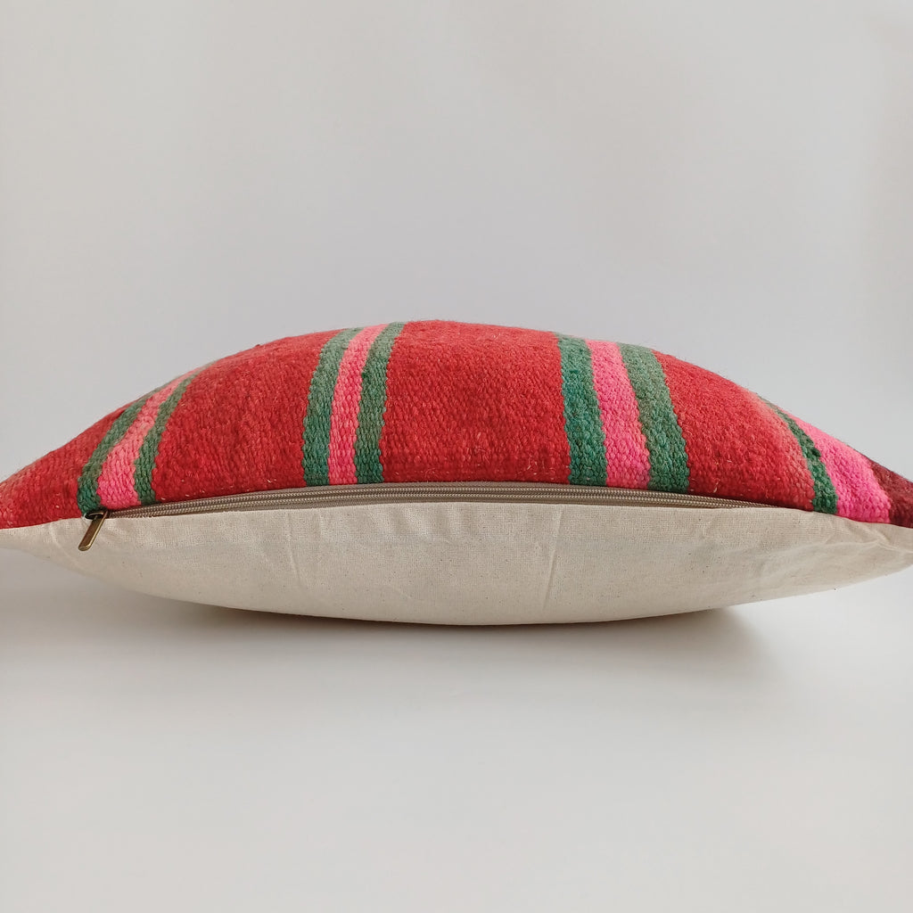 Moroccan Handmade Multicoloured Rug Cushion Cover 20''x20'' / 50x50 CM