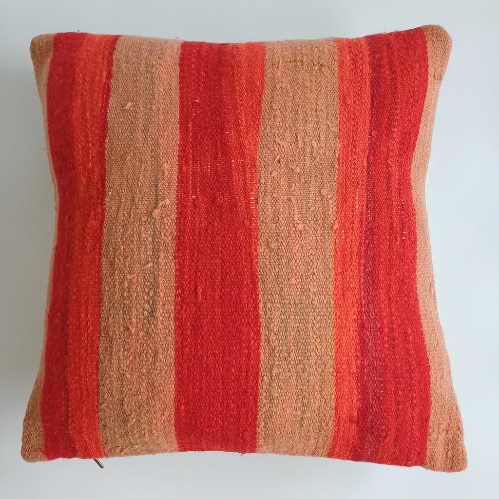 Moroccan Vintage Handmade Multicoloured Rug Cushion Cover 20''x20'' / 50x50 CM