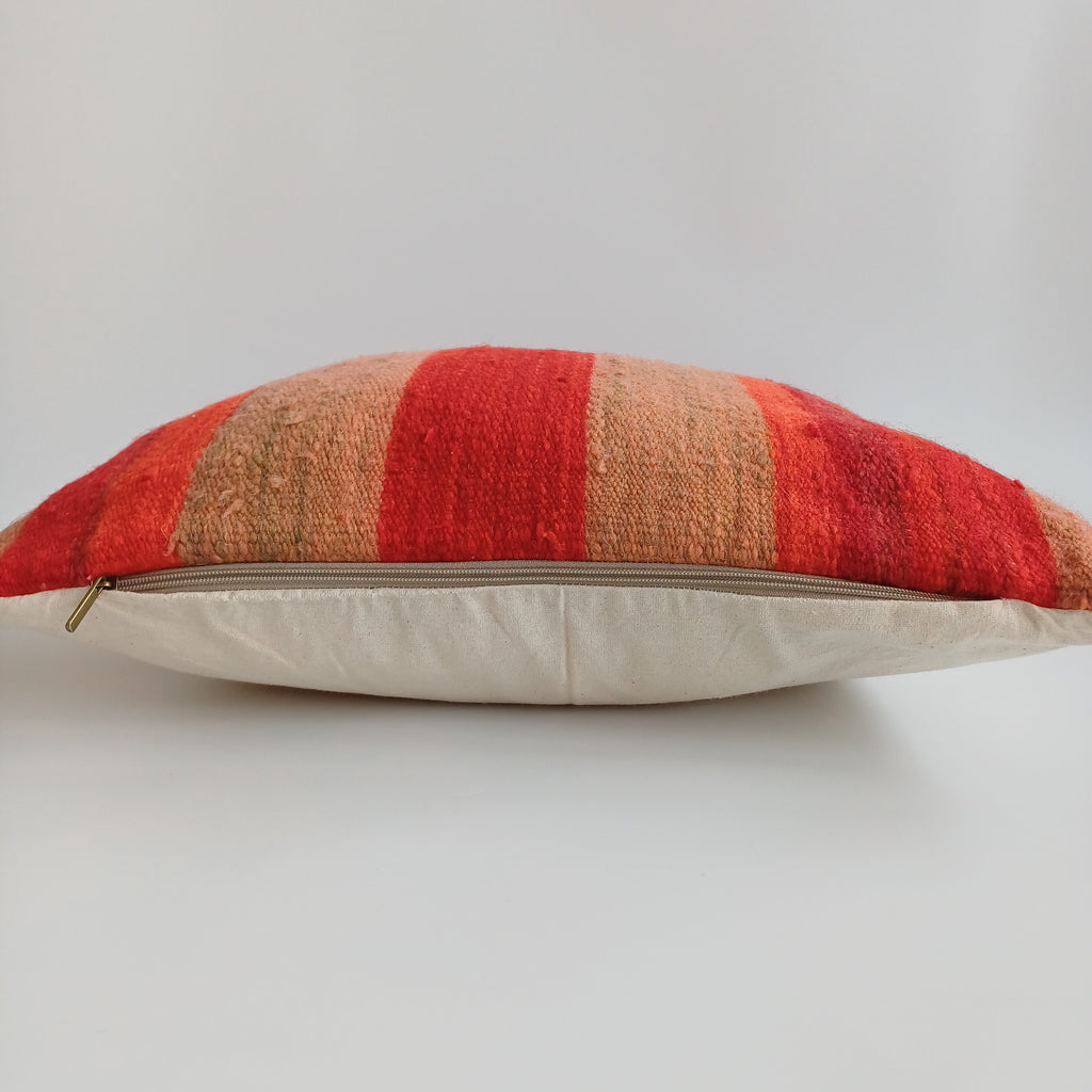 Moroccan Vintage Handmade Multicoloured Rug Cushion Cover 20''x20'' / 50x50 CM
