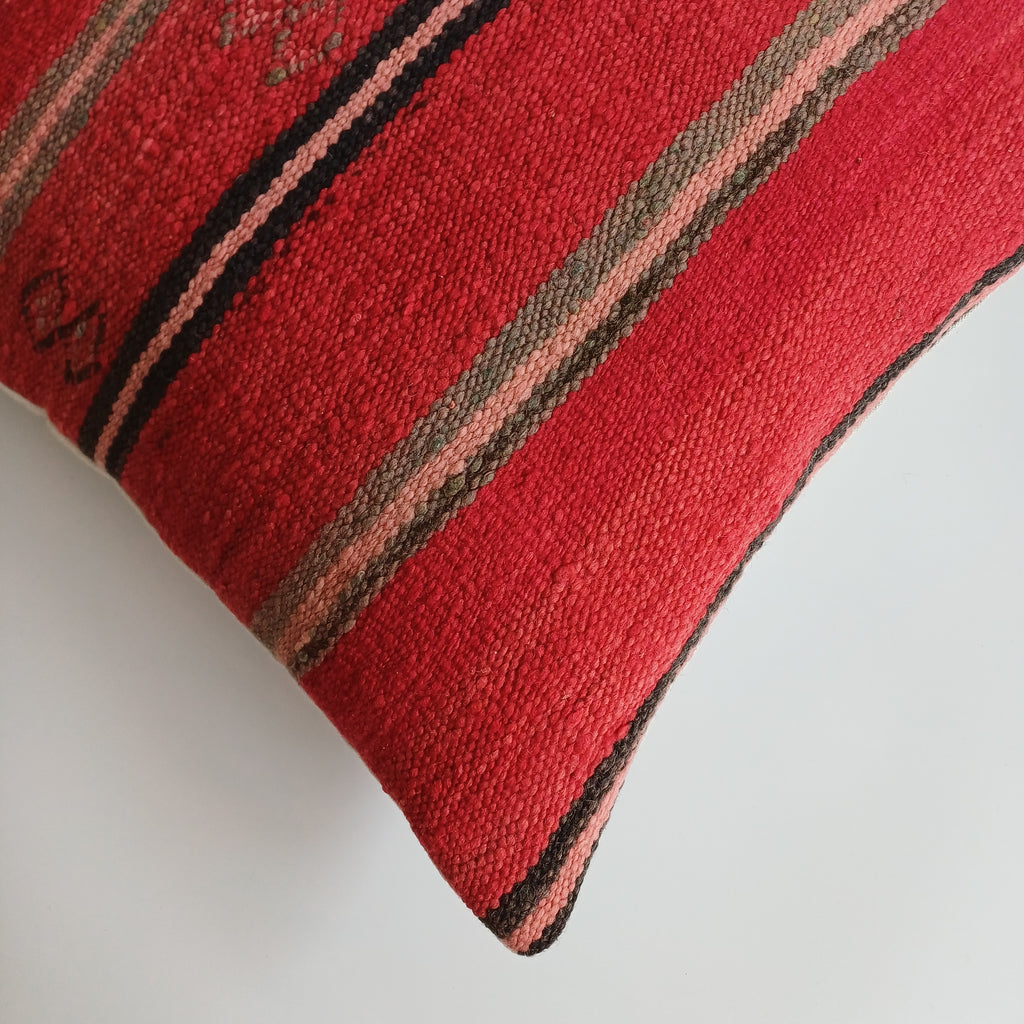 Moroccan Handmade Multicoloured Rug Cushion Cover 20''x20'' / 50x50 CM
