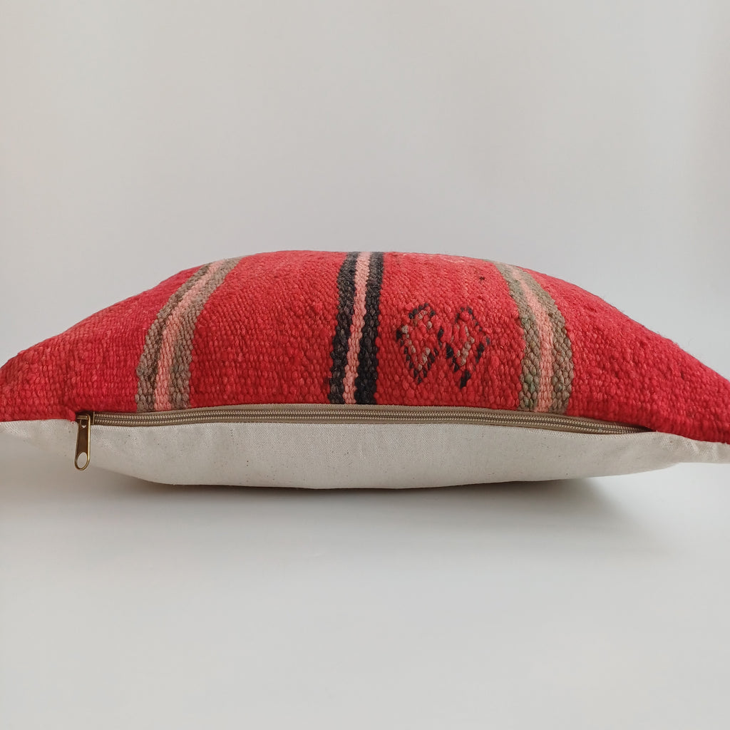 Moroccan Handmade Multicoloured Rug Cushion Cover 20''x20'' / 50x50 CM