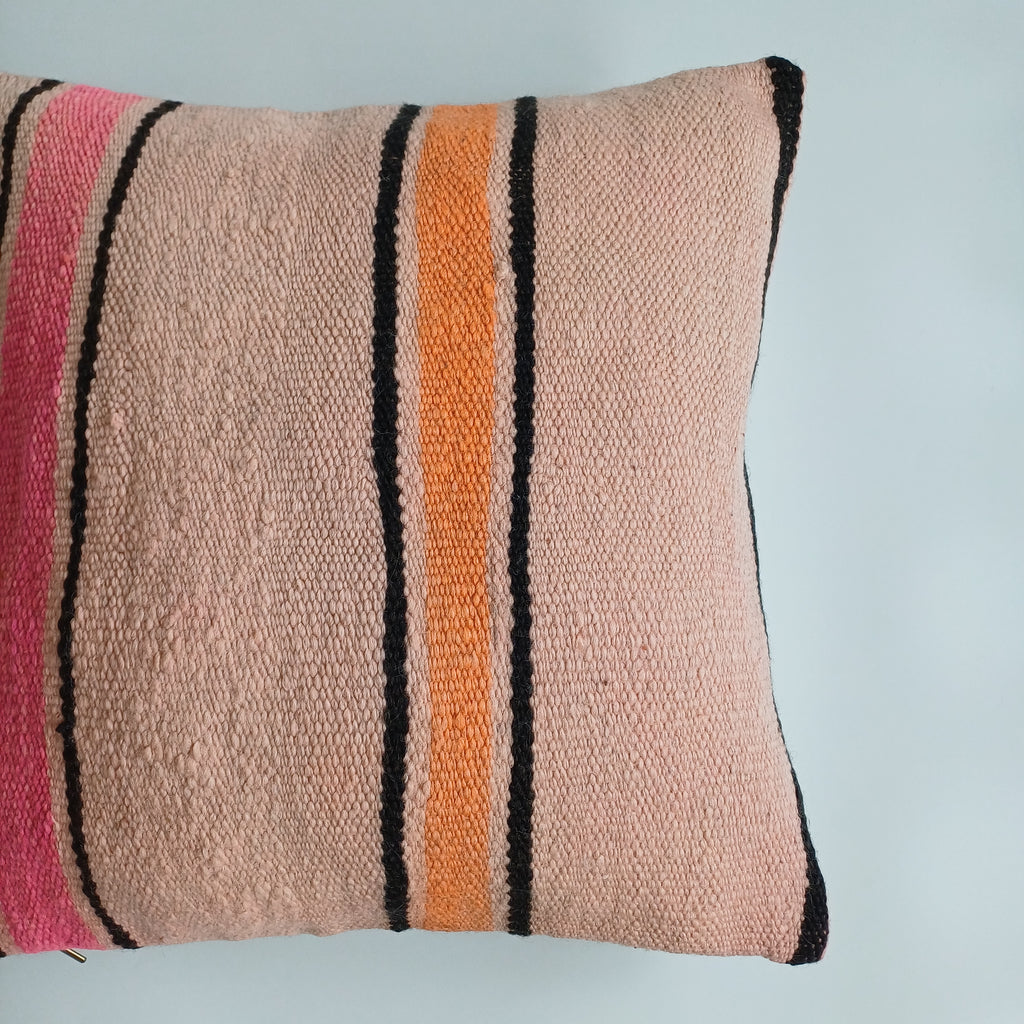 Moroccan Handmade Multicoloured Rug Cushion Cover 20''x20'' / 50x50 CM