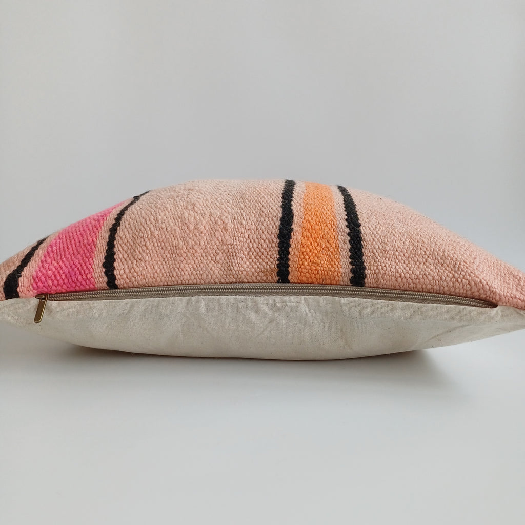 Moroccan Handmade Multicoloured Rug Cushion Cover 20''x20'' / 50x50 CM
