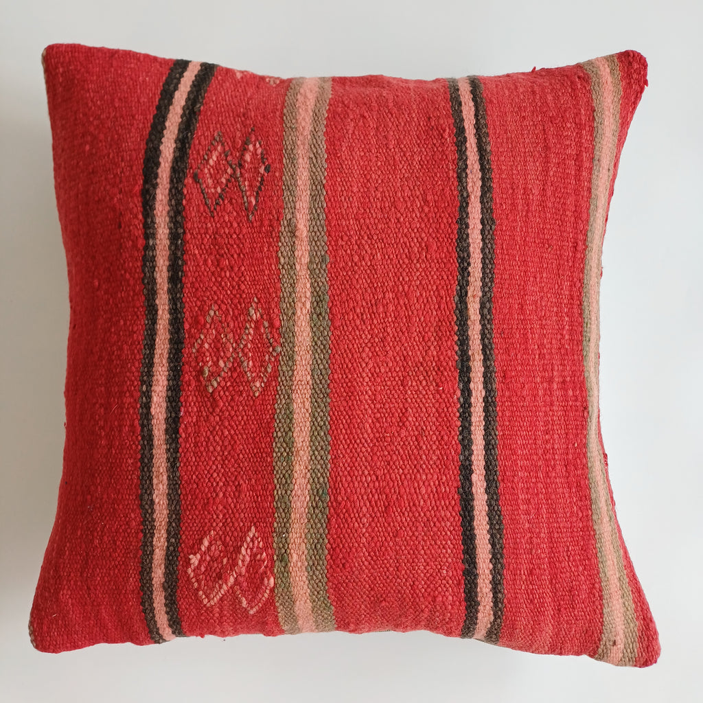 Moroccan Handmade Multicoloured Rug Cushion Cover 20''x20'' / 50x50 CM