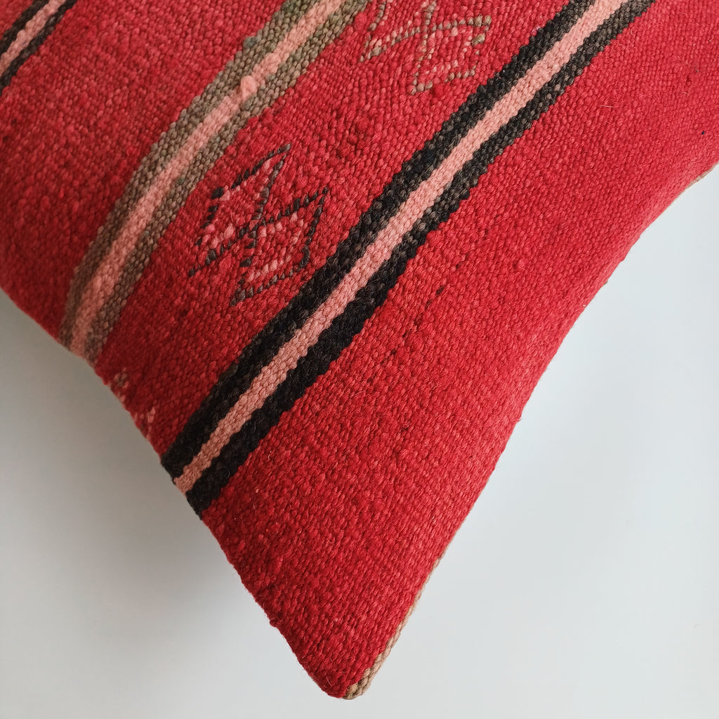 Moroccan Handmade Multicoloured Rug Cushion Cover 20''x20'' / 50x50 CM