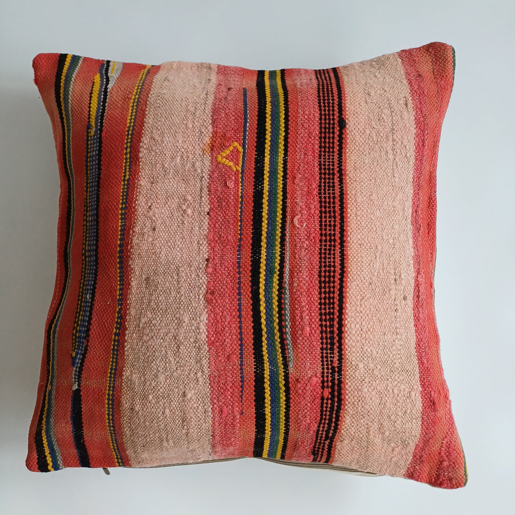 Moroccan Handmade Multicoloured Rug Cushion Cover 20''x20'' / 50x50 CM