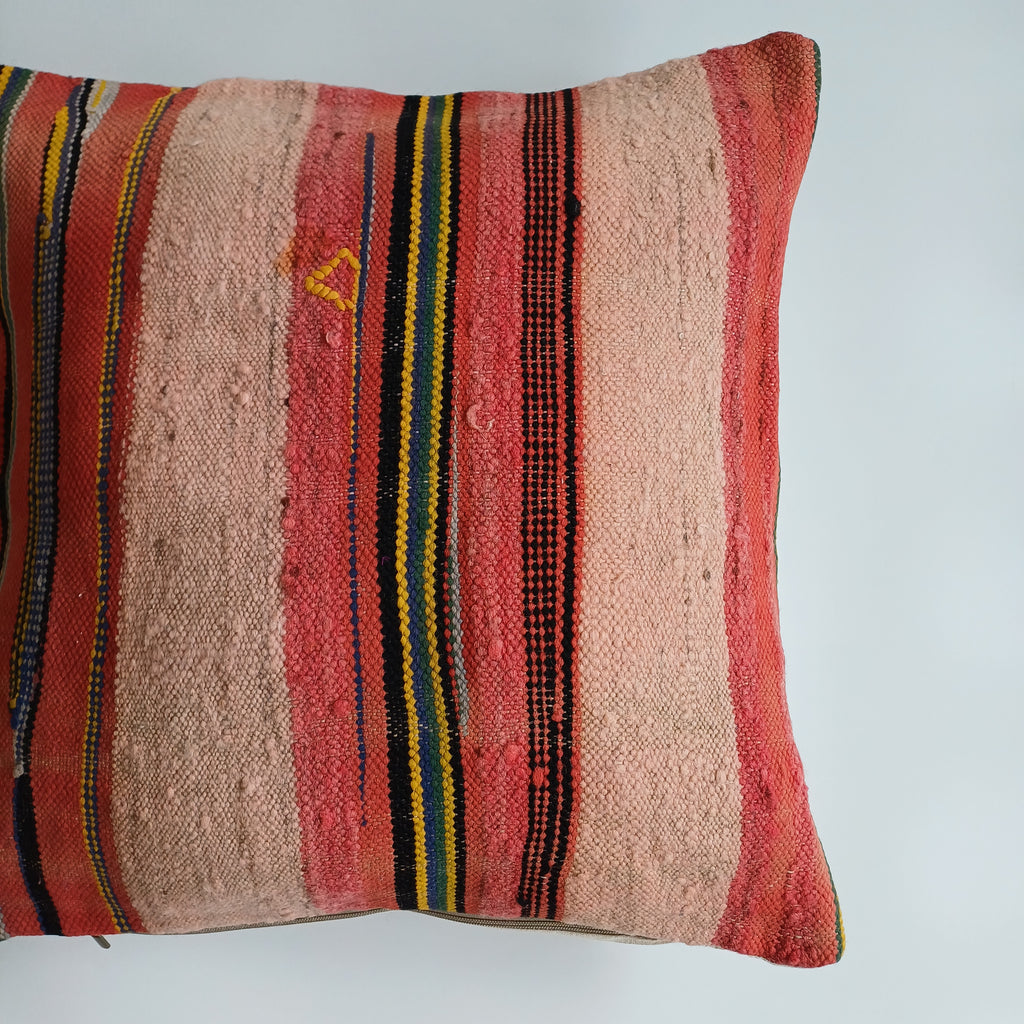 Moroccan Handmade Multicoloured Rug Cushion Cover 20''x20'' / 50x50 CM