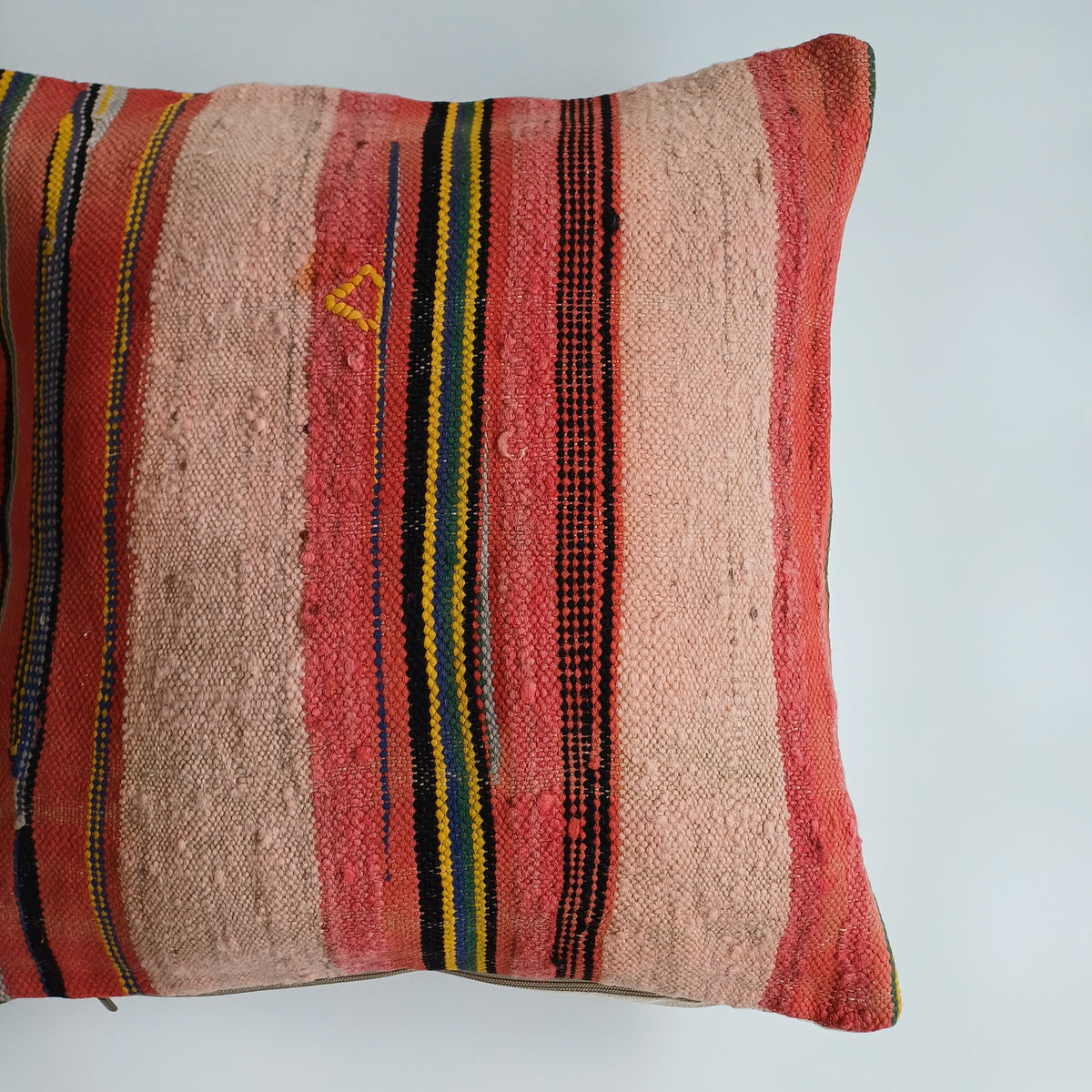 Moroccan Handmade Multicoloured Rug Cushion Cover 20''x20'' / 50x50 CM