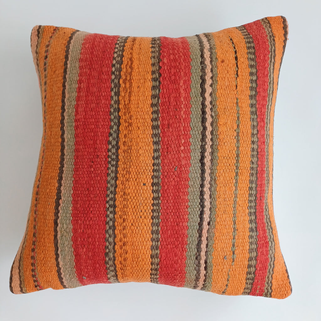 Moroccan Handmade Multicoloured Rug Cushion Cover 19''x19'' / 47x47 CM